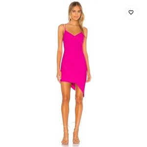 Revolve Superdown Thalia Asymmetric Dress Hot Pink